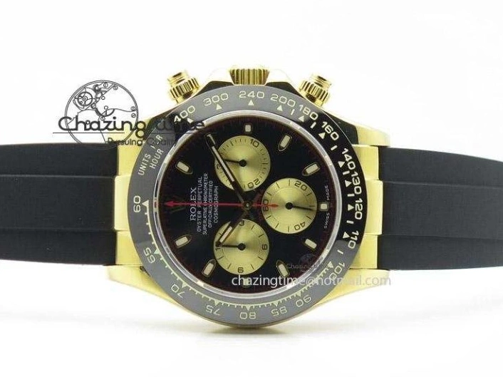 Maker Black A7750@6 Rubber BP Markers Sticks Daytona Gold Strap On Dial Subdial YG 0503